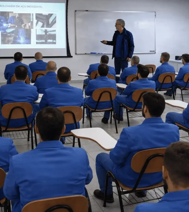 Imagem seção treinamento solda brasagem